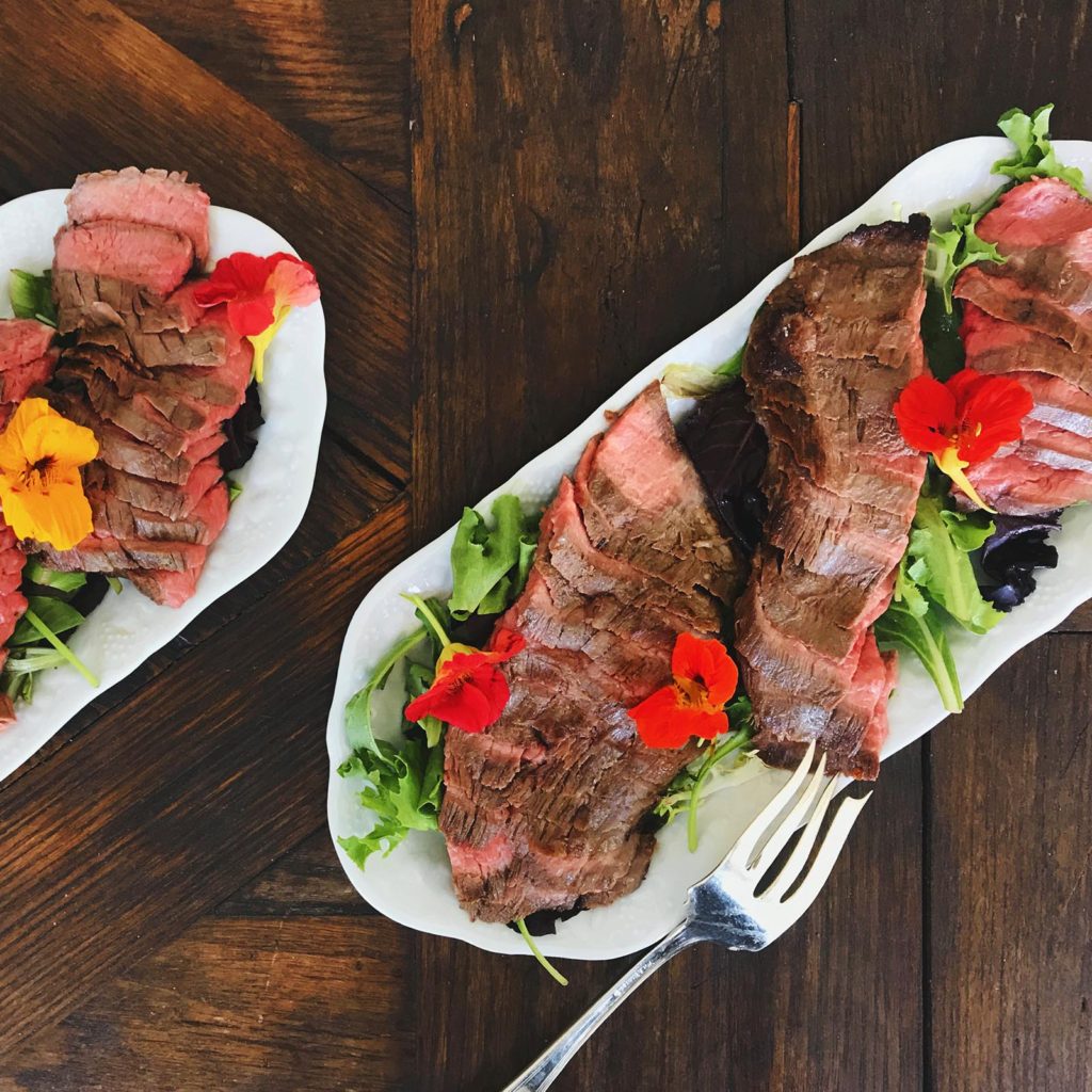 Steak prepared by A Squared Chefs